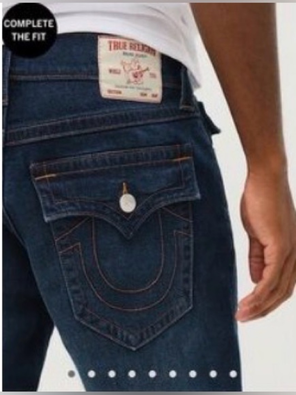 True Religion Jeans Men’s Geno Relaxed Slim-Men's Classic Straight Blue-32x30